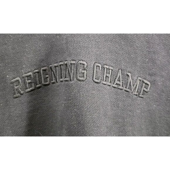 Reigning Champ Womens Black Hoodie Embroidered Spell Out Black Large - Picture 3 of 7